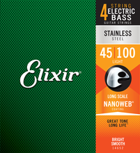 Lade das Bild in den Galerie-Viewer, Elixir E14652 Stainless Stl 45-100 Bass Set