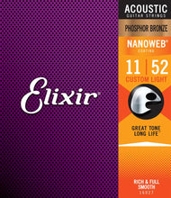 Lade das Bild in den Galerie-Viewer, Elixir E16027 Nano Pb Acoustic 011-052 C/Light Set