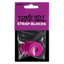 Lade das Bild in den Galerie-Viewer, Ernie Ball Strap Blocks 4 Pack Purple
