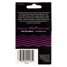 Lade das Bild in den Galerie-Viewer, Ernie Ball Strap Blocks 4 Pack Purple