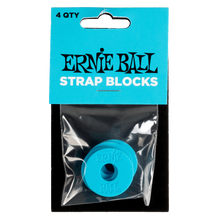 Lade das Bild in den Galerie-Viewer, Ernie Ball Strap Blocks 4 Pack Blue