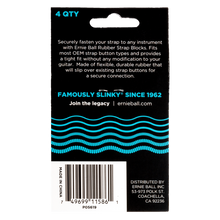 Lade das Bild in den Galerie-Viewer, Ernie Ball Strap Blocks 4 Pack Blue