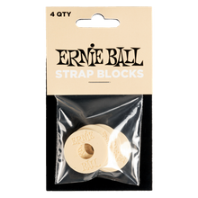 Lade das Bild in den Galerie-Viewer, Ernie Ball Strap Blocks 4 Pack Cream