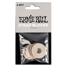Lade das Bild in den Galerie-Viewer, Ernie Ball Strap Blocks 4 Pack Grey