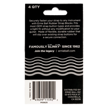 Lade das Bild in den Galerie-Viewer, Ernie Ball Strap Blocks 4 Pack Grey