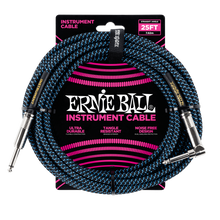 Load image into Gallery viewer, Ernie Ball 25Ft Straight-Angle Braided Blue