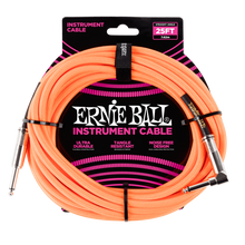 Load image into Gallery viewer, Ernie Ball 25Ft Straight-Angle Braided Neon Orange