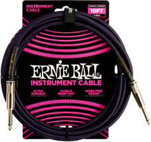 Lade das Bild in den Galerie-Viewer, Ernie Ball 10Ft Braided Straight-Straight Purple Black