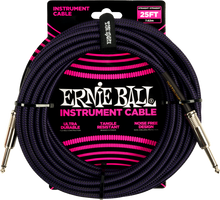 Lade das Bild in den Galerie-Viewer, Ernie Ball 25Ft Braided Straight-Straight Purple Black
