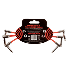 Load image into Gallery viewer, Ernie Ball 6" Flat Ribbon Patch Cable 3-Pack - Red