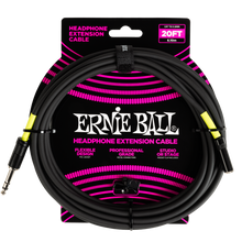 Load image into Gallery viewer, Ernie Ball Headphone Extension Cable 1/4 To 3.5mm 20Ft