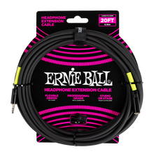 Load image into Gallery viewer, Ernie Ball Headphone Extension Cable 3.5mm To 3.5mm 20Ft