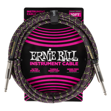 Load image into Gallery viewer, Ernie Ball 10' Braided Straight/Straight Cable - Purple Python