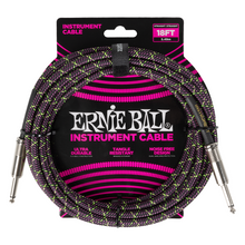 Load image into Gallery viewer, Ernie Ball 18' Braided Straight/Straight Cable - Purple Python
