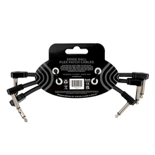 Load image into Gallery viewer, Ernie Ball 6" Flex Patch Cable - Black - 3-Pack
