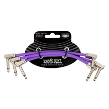 Load image into Gallery viewer, Ernie Ball 6" Flex Patch Cable - Purple - 3-Pack
