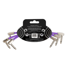 Load image into Gallery viewer, Ernie Ball 6" Flex Patch Cable - Purple - 3-Pack