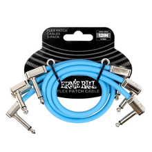 Load image into Gallery viewer, Ernie Ball 12" Flex Patch Cable - Blue - 3-Pack