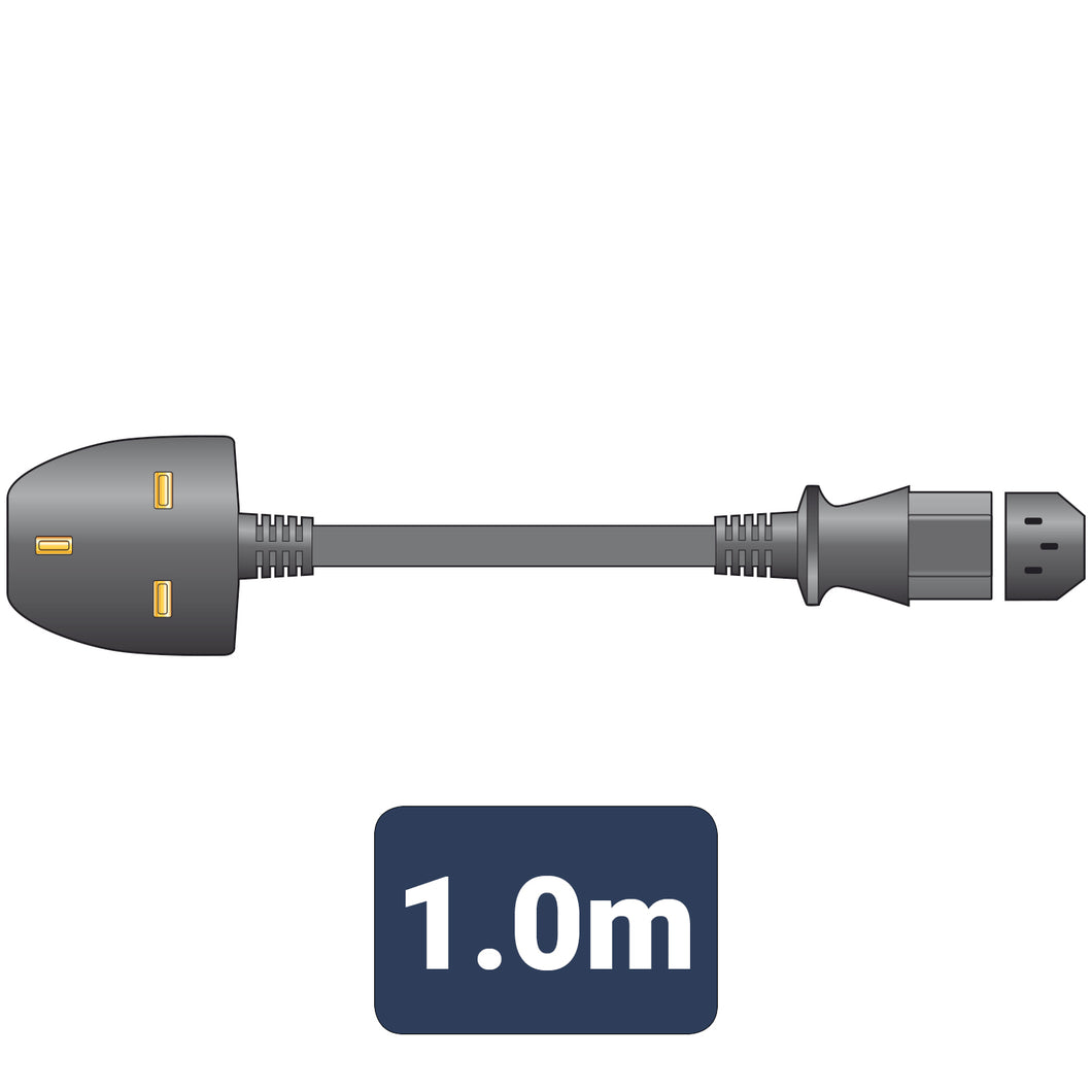 Mercury Power Lead UK Plug - IEC Black 1.0m