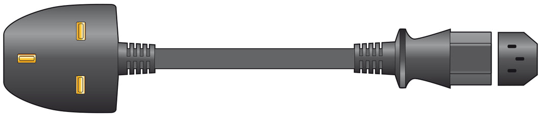 Mercury Power Lead UK Plug - IEC Black 3.0m