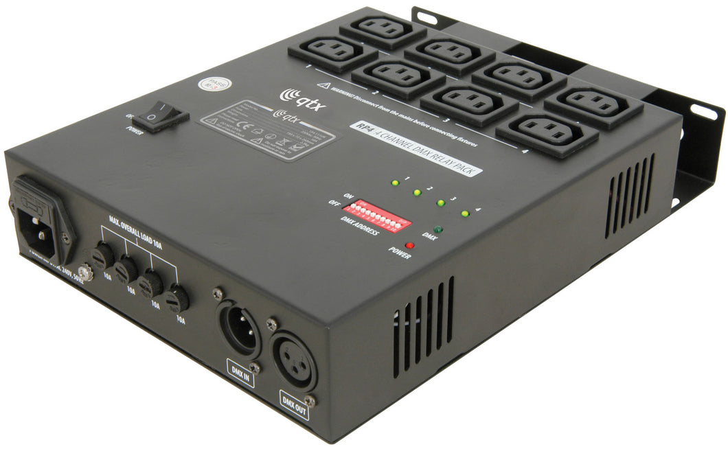 QTX RP4 4 Channel DMX Relay pack