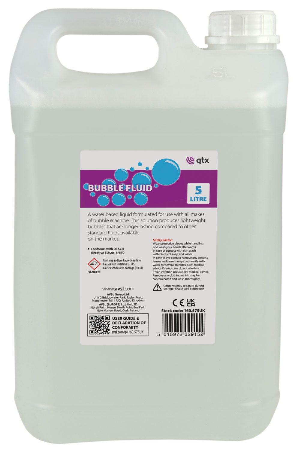 QTX Bubble Fluid, 5 litre