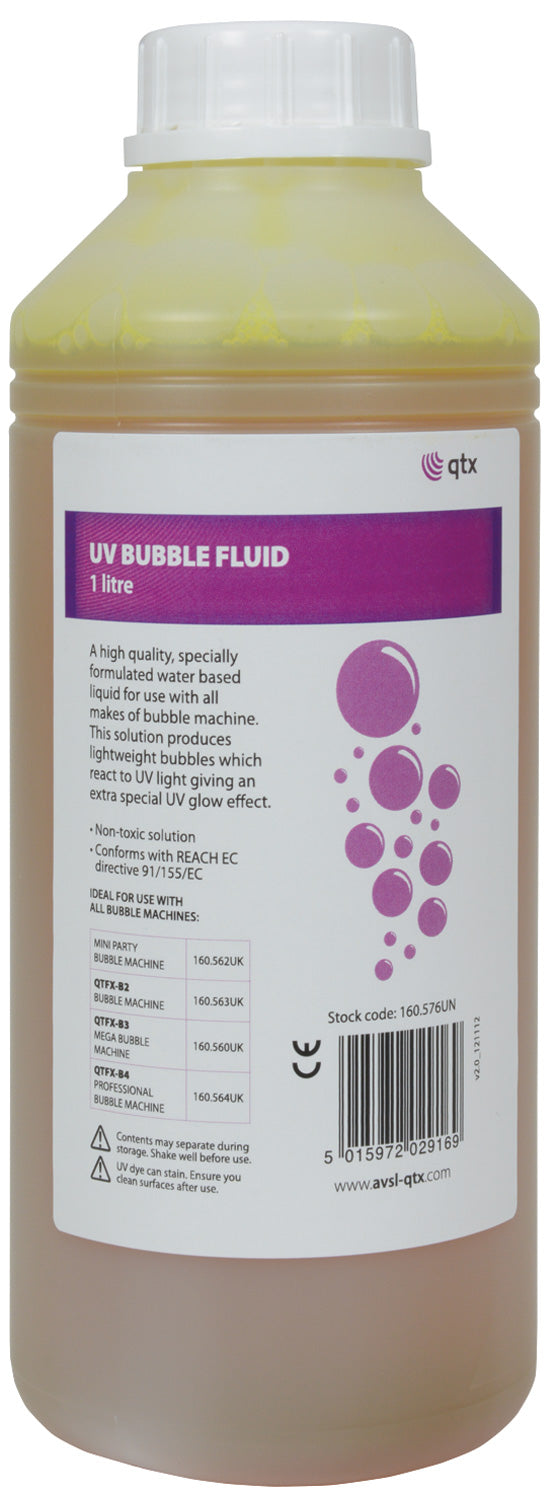 Qtx UV Bubble Fluid, 1 litre