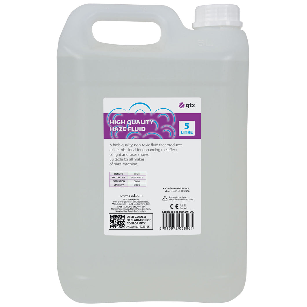 QTX High Quality Haze Fluid, 5 litre