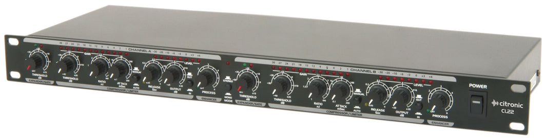 Citronic CL22 stereo compressor/limiter/gate
