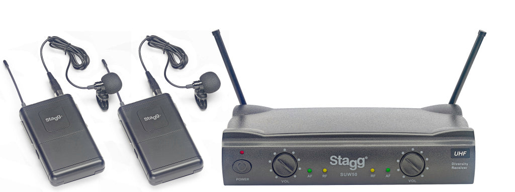 Stagg UHF Wireless 2 Lavalier 864.2-864.7