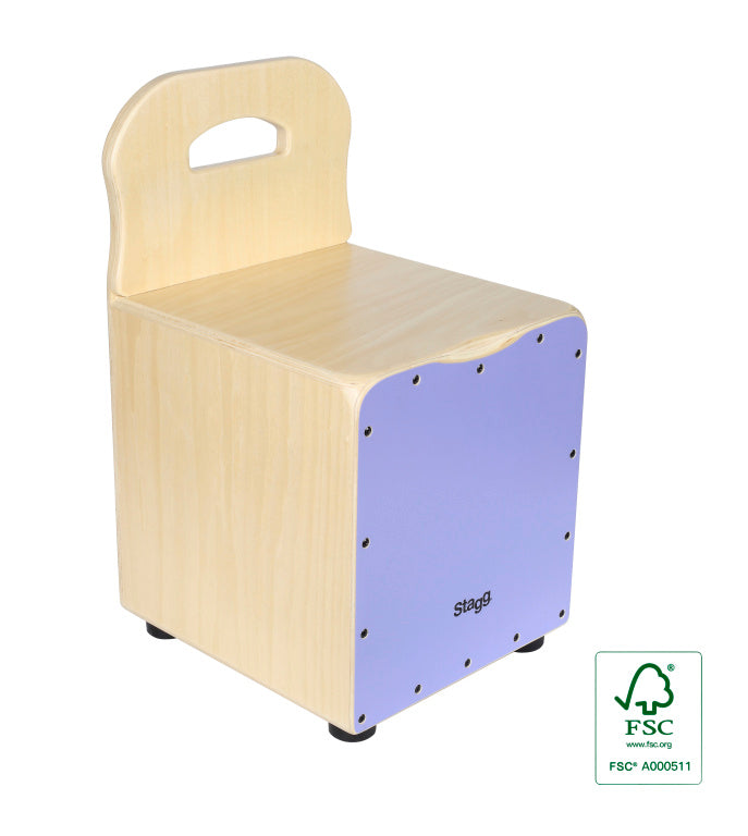 Stagg Kid Cajon Purple + Back Rest