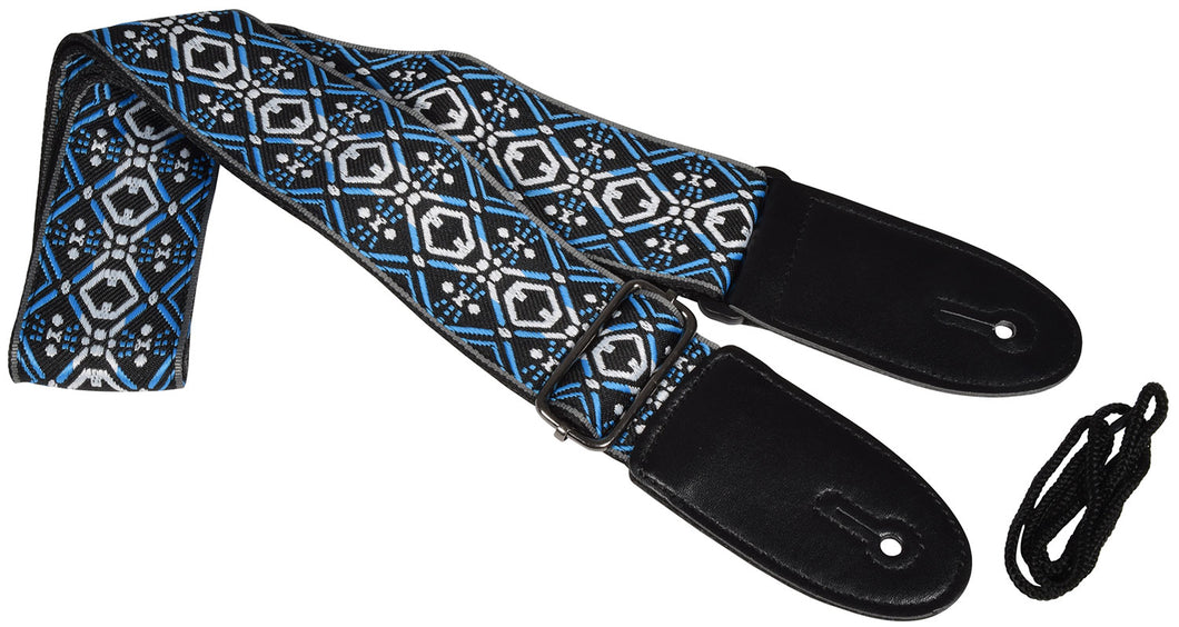 Chord Blue Jacquard Deluxe Guitar Strap