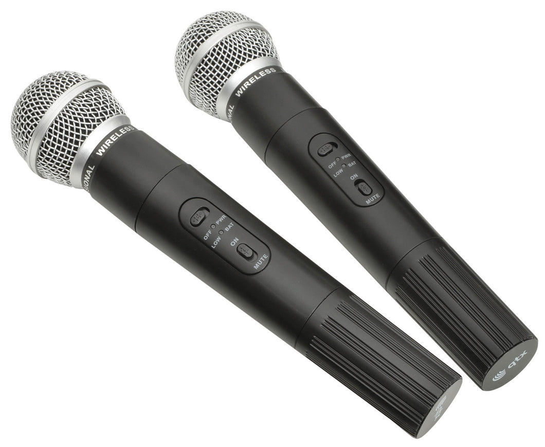 QTX PAV8 portable PA set + 2 UHF mics, CD/DVD, USB/SD & Bluetooth