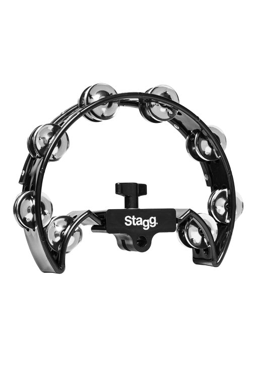 Stagg 1/2 Moon Drumset Tambourine,Black