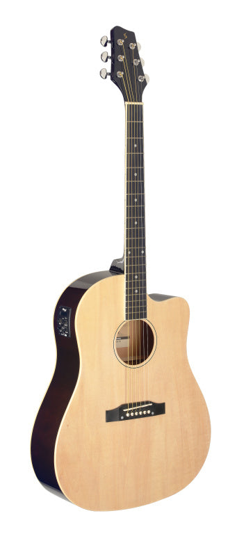 Stagg Electro Acoustic Guitar Slope Shoulder Cut Natural