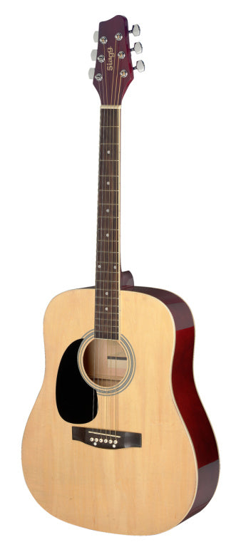 Stagg 3/4 Dreadnought Acoustic Guitar Left Hand Black