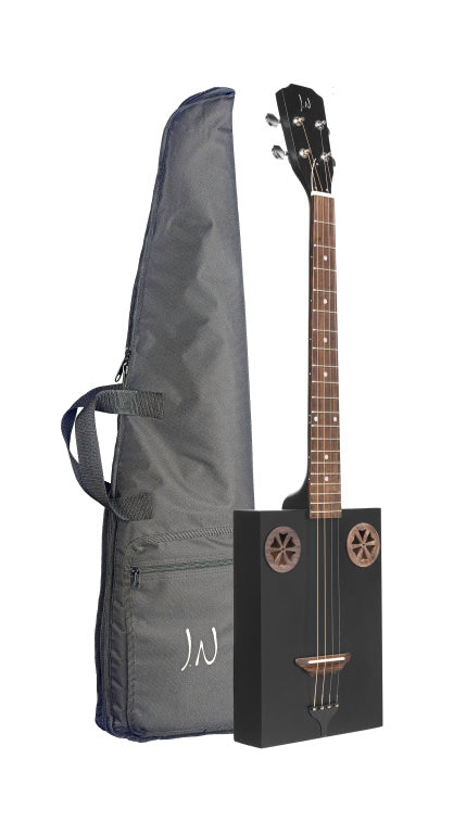 J.N Guitars Cask Cigar Box Guitar Sapele Black