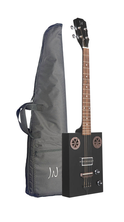 J.N Guitars Electro-Acoustic Cigar Box Guitar Black