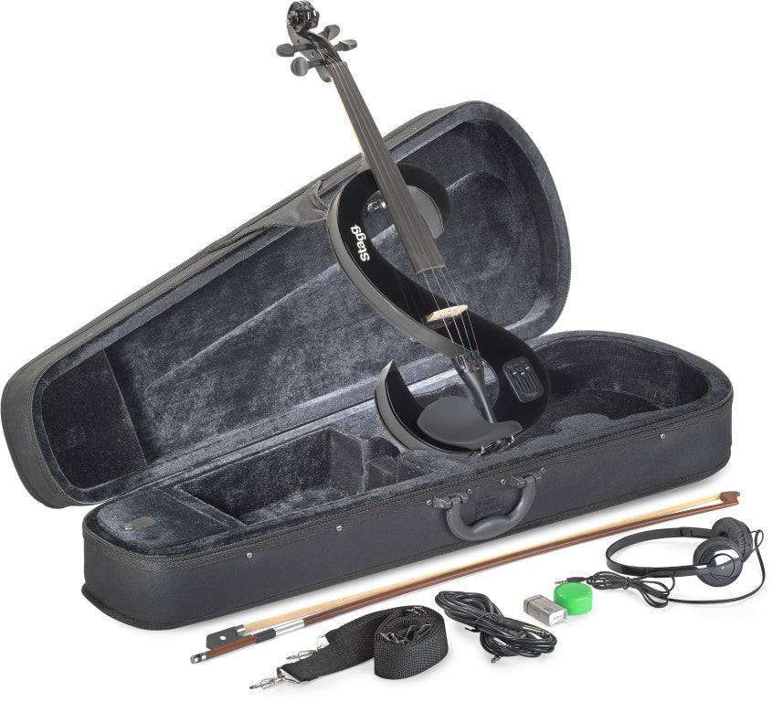 Stagg Electric Violin and Headphones+Softcase/Black