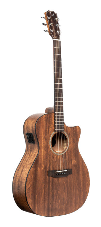 J.N Guitars Electro Acoustic Auditorium Guitar Cut Away-Solid Mahogany/Mahogany