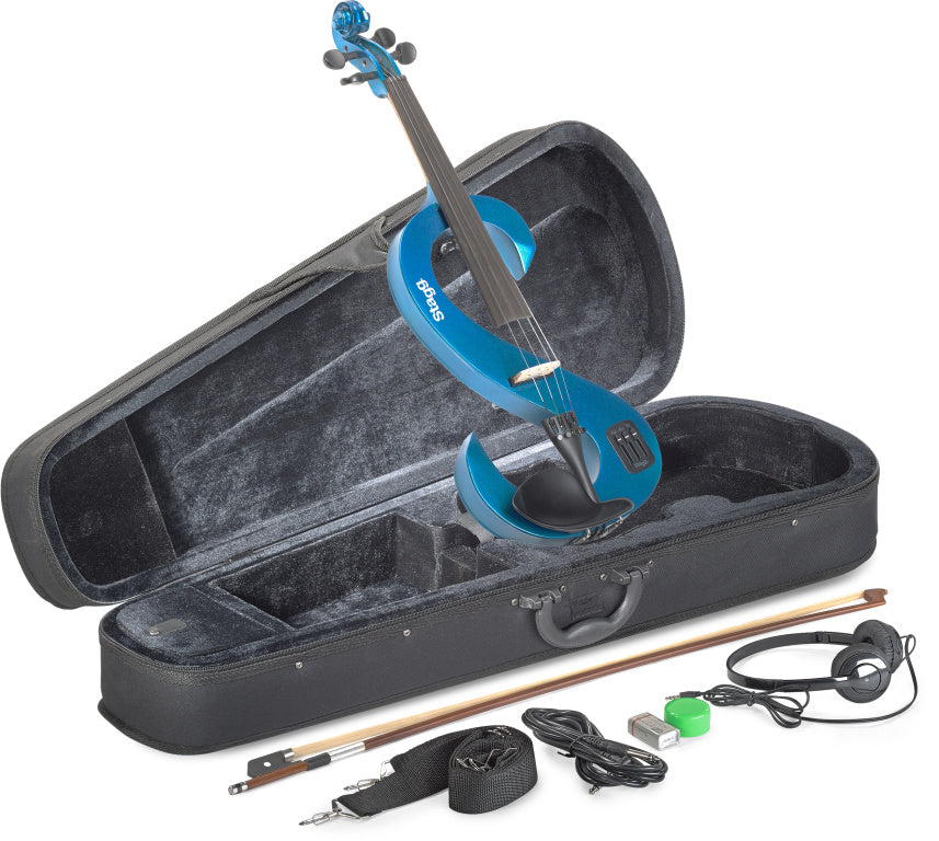 Stagg Electric Violin and Headphones+Softcase/Metallic Blue