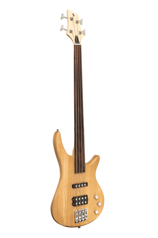 Stagg Fusion Bass Guitar Fretless Natural