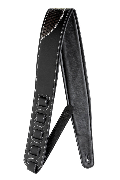 Stagg Leatheret Strap Guitar Shape Black