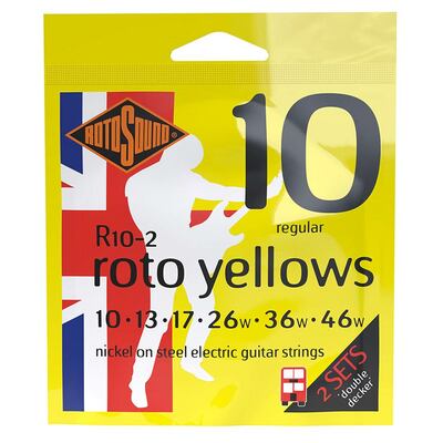 R10-2 Rotosound Roto string set electric nickel wound 10-46 (set of two)