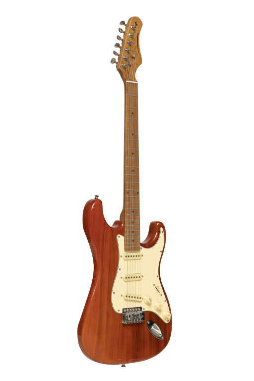 Stagg Vintage Serie-S 55 Electric See Through Fiesta Red