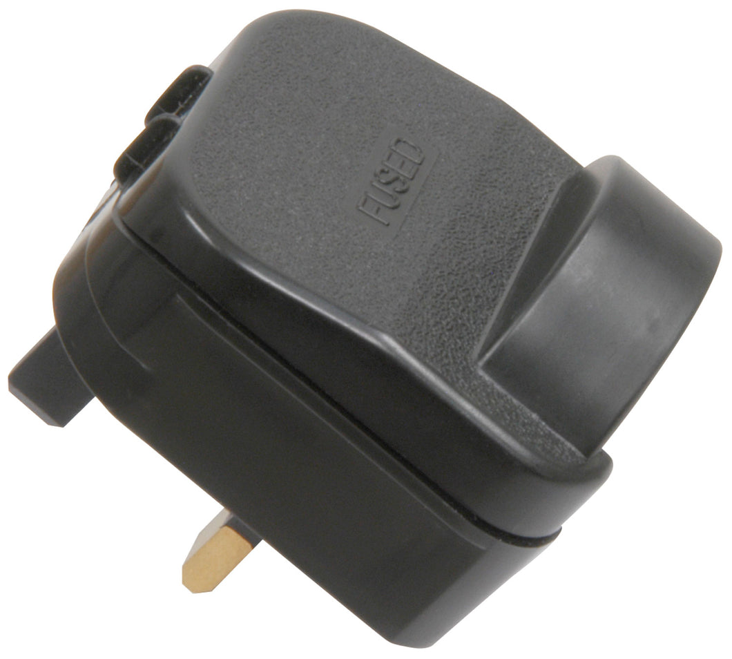 Mercury Black SCP 13A Euro converter plug- bulk