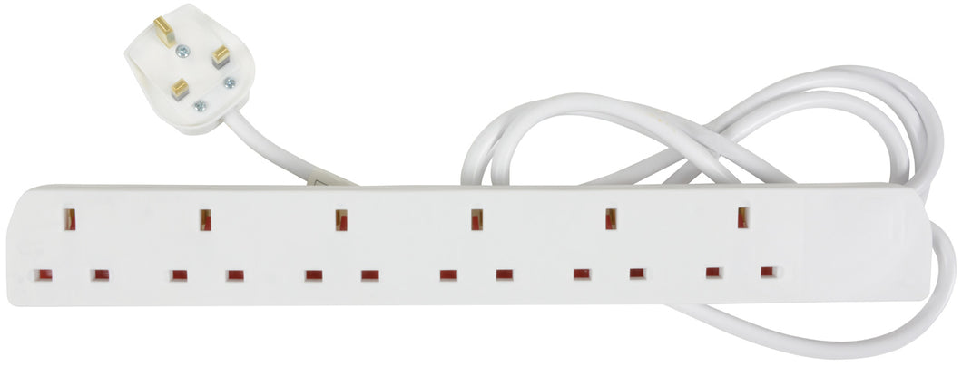 Mercury UK 6-Gang Extension Lead 2.0m