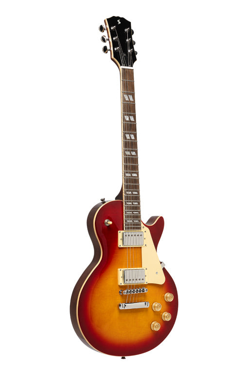 Stagg Serie-L Deluxe Electric Guitar Dark Cherry Sunburst