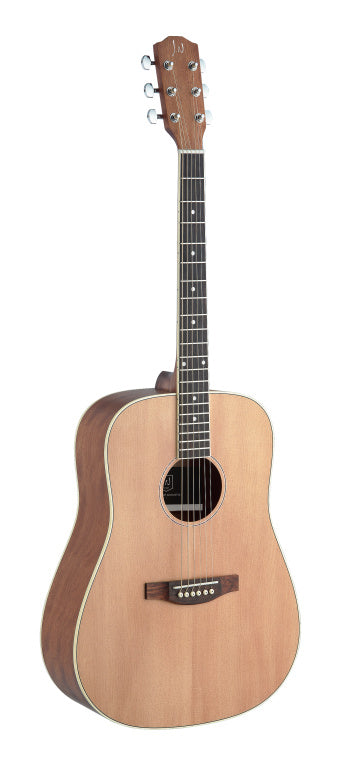 J.N Guitars Dreadnought Acoustic Guitar-Solid Spruce/Mahogany