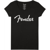 Lade das Bild in den Galerie-Viewer, Fender Spaghetti Logo Women&#39;s T-Shirt, Black - L

